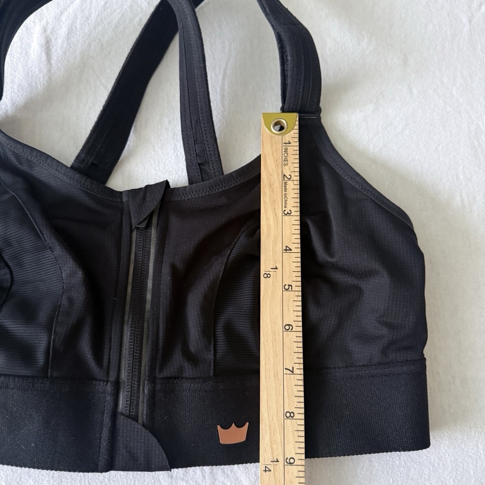 SHEFIT ULTIMATE Black Luxe Sports Bra Support Workout Fitness Activewear Size L - Picture 5 of 9